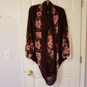 AEO Burgundy Kimono